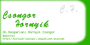 csongor hornyik business card